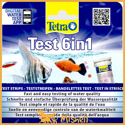Набір тестів Tetra Test 6in1 для вимірювання параметрів води в акваріумі (індикаторні)