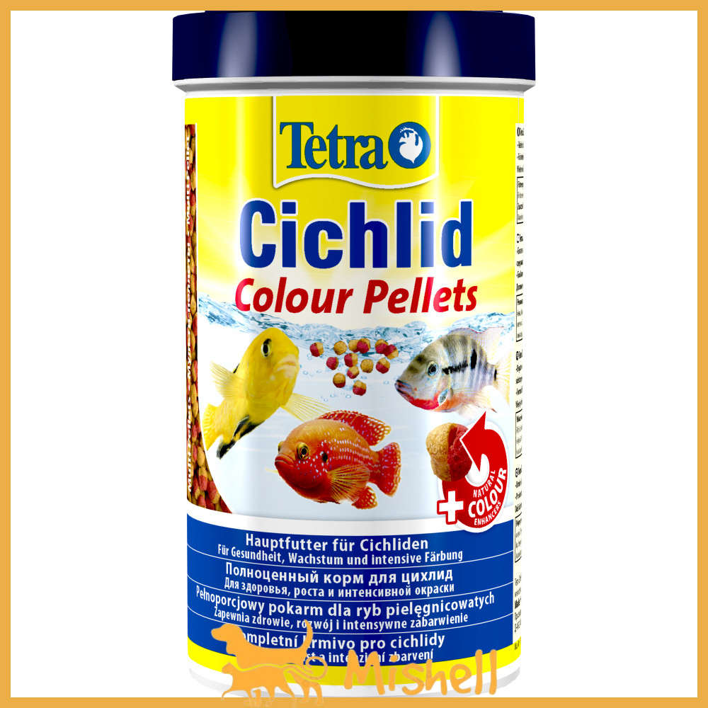 Корм Tetra Cichlid Colour для всіх цихлід, для яскравості фарбування, 500 мл (гранули)