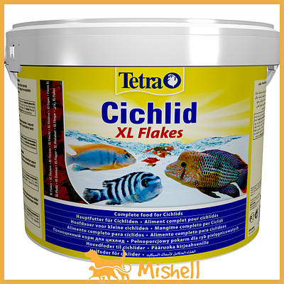 Корм Tetra Cichlid XL Flakes для рибок цихлід, 1,9 кг (пластівці)