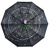 Парасолька жіноча Зіркове небо напівавтомат складана 10 спиць антивітер Bellissimo Бузковий (60426), фото 4