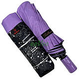 Парасолька жіноча Зіркове небо напівавтомат складана 10 спиць антивітер Bellissimo Бузковий (60426), фото 7