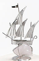 Фигурка Серебряного Корабля h 11,5cm ювелирная NF/116-6