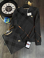 Теплый стильный свитер мужской Свитер Burberry 008sv