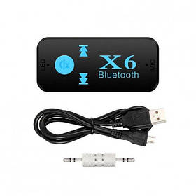 Бездротовий адаптер Bluetooth приймач аудіо ресівер BT-X6, модулятор блютуз в машину