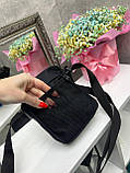 АКЦІЯ! Р чорний - універсальна сумочка на одне відділення на блискавці - непромокаюча щільна тканина (5137), фото 6