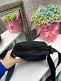 АКЦІЯ! К - чорна універсальна сумочка на одне відділення на блискавці - непромокаюча щільна тканина (5137), фото 6