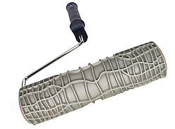 Валик структурний гумовий шкіра крокодила з ручкою 60х250мм для фарби та шпаклівки