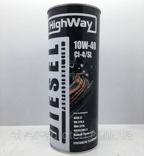 Олива моторна 10W-40 CI-4/SI н/синт. 1 л (HighWay)