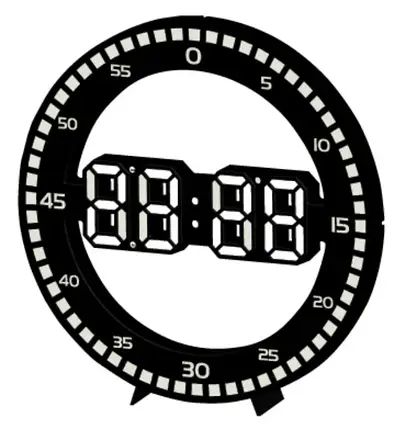 Електронний настільний годинник 3668L, від мережі, настінний, світлодіодний годинник, фото 2