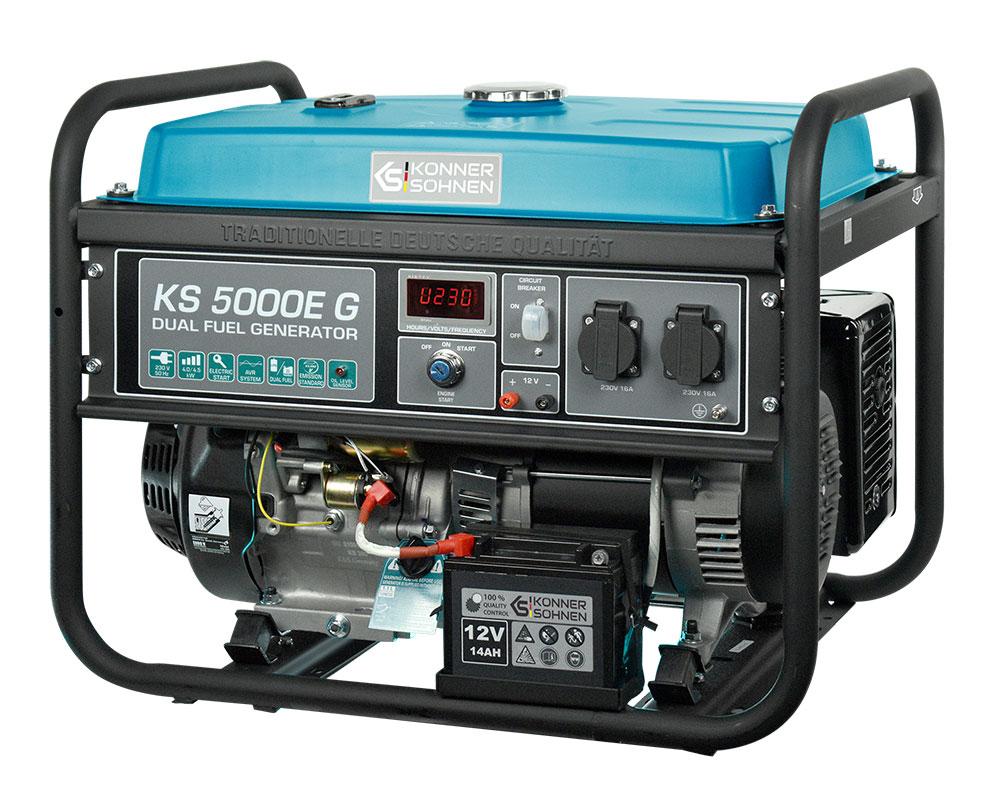 Газобензиновый генератор Konner&Sohnen KS 5000E G - фото 3 - id-p2069140663