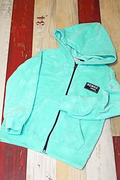 Кофта тепла для дівчинки флісова з капюшоном