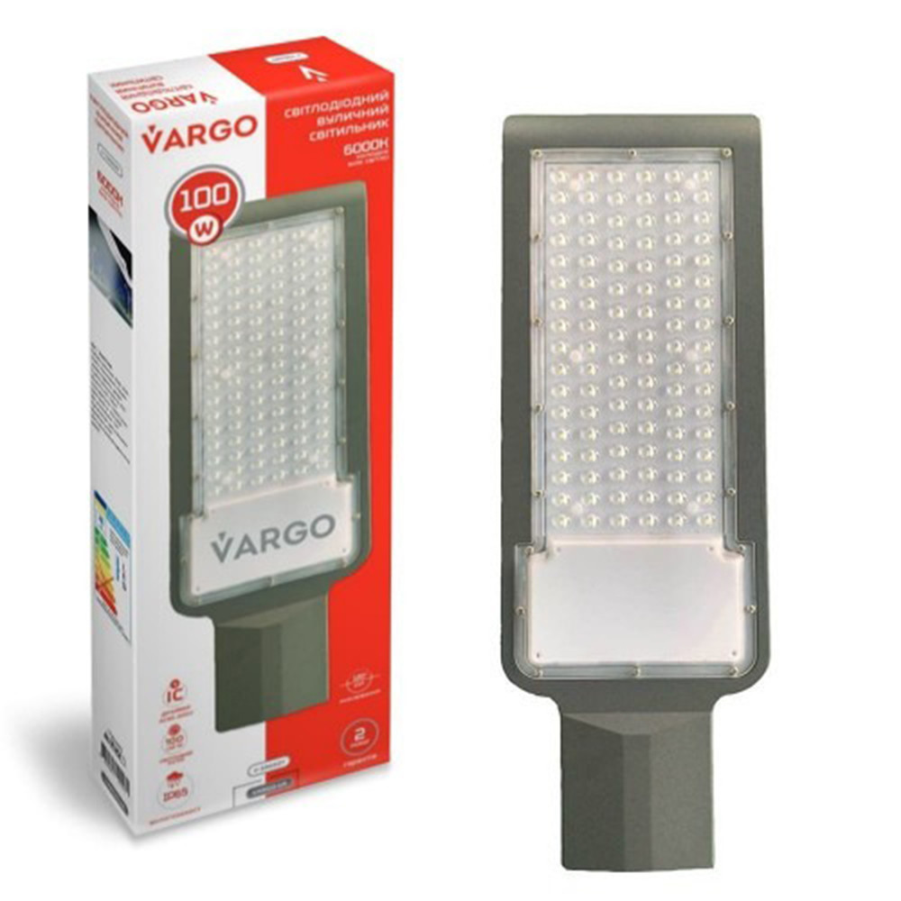 Світлодіодний вуличний світильник 100W 6500K VARGO, 220V 10000lm V-330227