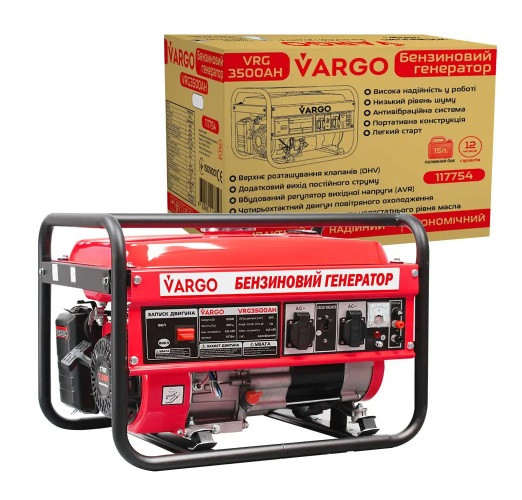 Бензиновий генератор VARGO VRG3500CH