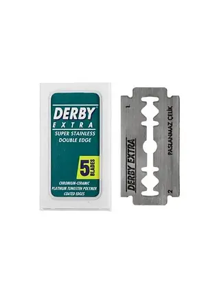 Леза двосторонні Derby Extra Green 5шт