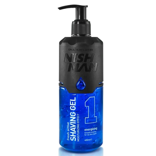 Гель для гоління Nishman №1 Energizing Shaving Gel із дозатором 400 мл, фото 1