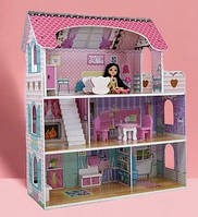 Большой кукольный детский домик игровой AVKO Вилла Флоренция + мебель для детей