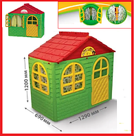 Детский игровой домик для дома и для улицы Долони T5U6V Садовый пластиковый домик для детей