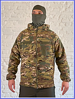 Тактическая флисовая кофта мультикам с капюшоном T5U6V Куртка флисовая армейская,Флиска мультикам