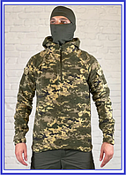 Тактический убакс J3K4L Флиска с капюшоном, Кофта флисовая пиксель зсу, Флиска армейская зимняя