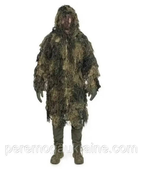 Костюм камуфляжний маскувальний Mil-Tec Parka Ghillie Anti Fire 11962100 Woodland - M/L