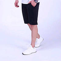 Мужские шорты черные базовые трикотажные на лето спортивные Бриджи короткие повседневные (N)