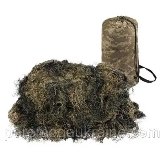 Сітка маскувальна накидка 300х200см Mil-Tec Ghillie Cover Anti Fire Woodland 11962320