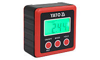 Угломер электронный YATO; диапазон 4х 0-90* с питанием от 2 батареек 1,5 В тип ААА YT-71000