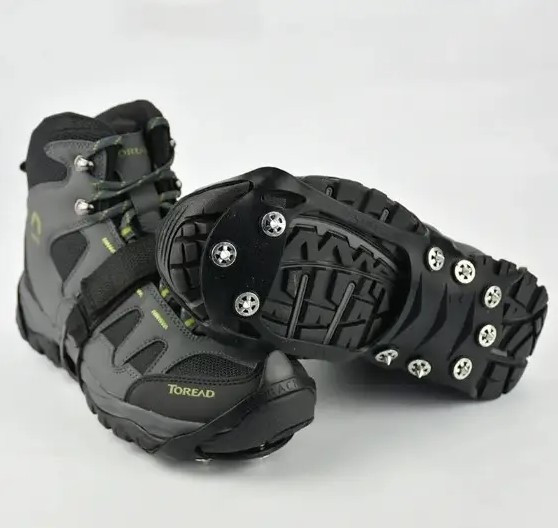 Льодоступи універсальні, кішки 10 шипів, антиковзні протектори 120030 (розмір 43-47), фото 1