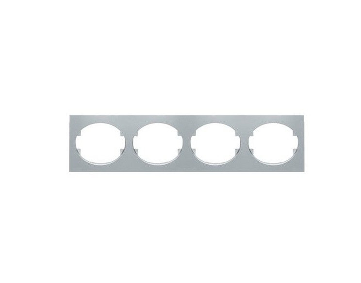 Рамка 4 посту ABB Niessen Tacto 5574.1 PL горизонтальна Срібло (2CLA557410A1301)