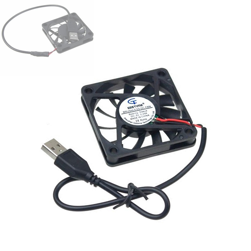 Вентилятор USB 60мм 5В кулер, Gdstime GDT6010S, фото 1