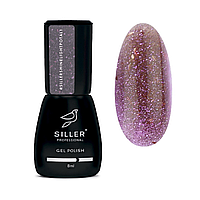 Siller Shine Light Potal Gel Polish №01 - світловідбивний гель лак з поталлю, бузковий, 8 мл