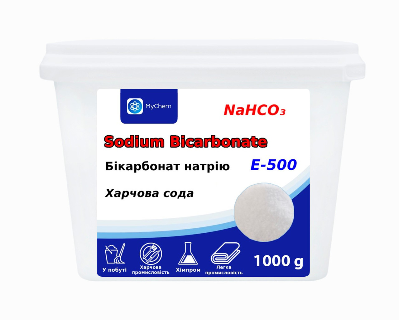 Харчова сода Е-500 (бікарбонат натрію) MyChem 1 кг