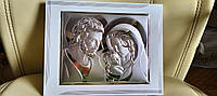 Прямоугольная серебряная Икона "Святая Семья" Valenti (25 x 20см)