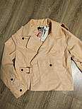 Шкіряна куртка косуха з відкладним коміром у персиковому кольорі (р. 46) 1011025r, фото 2