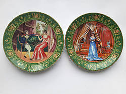 Колекційні тарілки Limoges Porcelain "Жозефіна та Наполеон" (2 штуки)