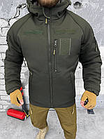 Мужская зимняя куртка олива на синтепоне Omni-Heat softshell для армии Ukraine