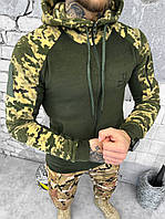 Мужская зимняя флиска олива пиксель с надписью ЗСУ на спине для армии Ukraine