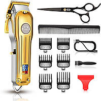 Профессиональный аккумуляторный набор для стрижки волос CIICII 2200 мАч (золотой)