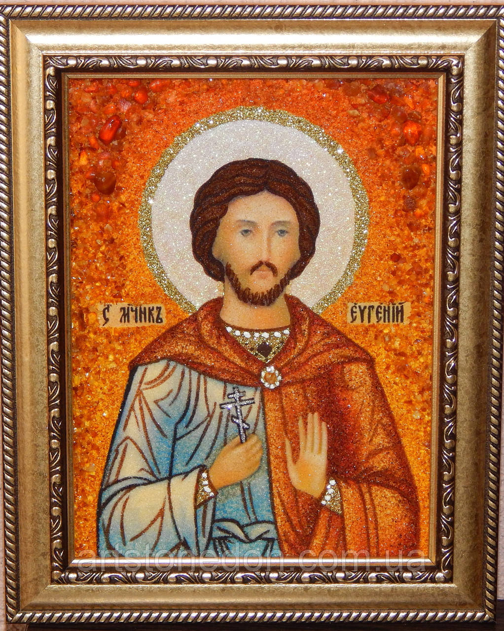 Ікона з янтаря Святий Євген, фото 1