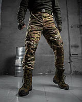 Зимові чоловічі штани 7.62 мультикам на силіконі ріп-стоп з просоченням для армії Ukraine