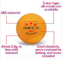 Пластиковий ABS м'яч Huieson 3* G40+