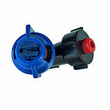 Форсунка на обприскувач прохідна 100-08 / Р з відсікачем під шланг 12,5 мм Польща, фото 4