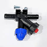 Форсунка на обприскувач прохідна 100-08 / Р з відсікачем під шланг 12,5 мм Польща, фото 2