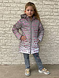 Світловідбивна зимова куртка для дівчинки "Gerl" (116-134р), фото 2