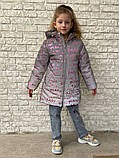 Світловідбивна зимова куртка для дівчинки "Gerl" (116-134р), фото 4