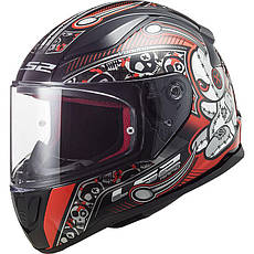 МОТОШОЛОМ ДИТЯЧИЙ ЗАКРИТИЙ LS2 FF353J RAPID MINI VOODOO КОЛІР GLOSS BLACK RED