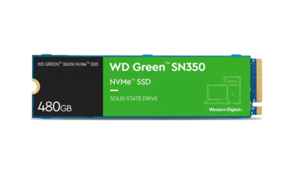 WD 480GB M.2 PCIe NVMe Green SN350 (WDS480G2G0C)