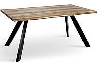 Обеденный длинный нераскладной дизайнерский стол для столовой гостиной из мдф Метрополь 160*90 Микс Мебель