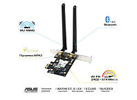 ASUS WiFi адаптер ASUS PCE-AX3000, WiFi6, WPA3, Bluetooth 5.0, MU-MIMO, OFDMA