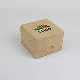 Крафт коробочки з друком лого 110*110*80 мм - упаковка 20 шт - Виготовлення коробок з друком малим тиражем, фото 2